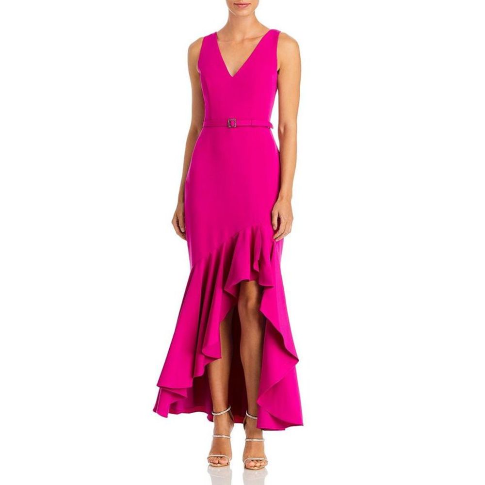 Eliza J Womens Purple Knit Sleeveless Hi-Low Evening Dress Gown NWT